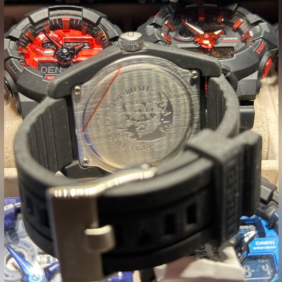 Diesel 45mm Men’s Black Rubber Watch New. - Picture 5 of 5